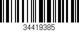 Código de barras (EAN, GTIN, SKU, ISBN): '34419385'