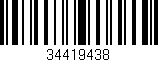 Código de barras (EAN, GTIN, SKU, ISBN): '34419438'