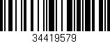 Código de barras (EAN, GTIN, SKU, ISBN): '34419579'