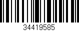Código de barras (EAN, GTIN, SKU, ISBN): '34419585'