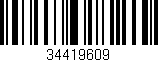 Código de barras (EAN, GTIN, SKU, ISBN): '34419609'