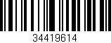 Código de barras (EAN, GTIN, SKU, ISBN): '34419614'