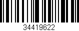 Código de barras (EAN, GTIN, SKU, ISBN): '34419622'