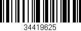 Código de barras (EAN, GTIN, SKU, ISBN): '34419625'