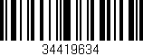 Código de barras (EAN, GTIN, SKU, ISBN): '34419634'