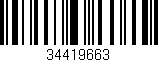 Código de barras (EAN, GTIN, SKU, ISBN): '34419663'