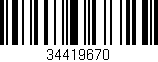 Código de barras (EAN, GTIN, SKU, ISBN): '34419670'