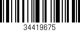 Código de barras (EAN, GTIN, SKU, ISBN): '34419675'