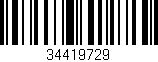 Código de barras (EAN, GTIN, SKU, ISBN): '34419729'