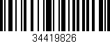 Código de barras (EAN, GTIN, SKU, ISBN): '34419826'