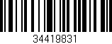 Código de barras (EAN, GTIN, SKU, ISBN): '34419831'