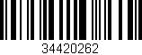Código de barras (EAN, GTIN, SKU, ISBN): '34420262'