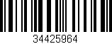 Código de barras (EAN, GTIN, SKU, ISBN): '34425964'