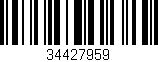 Código de barras (EAN, GTIN, SKU, ISBN): '34427959'