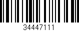 Código de barras (EAN, GTIN, SKU, ISBN): '34447111'