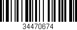 Código de barras (EAN, GTIN, SKU, ISBN): '34470674'