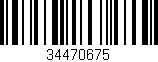 Código de barras (EAN, GTIN, SKU, ISBN): '34470675'