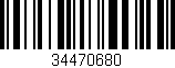 Código de barras (EAN, GTIN, SKU, ISBN): '34470680'
