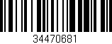 Código de barras (EAN, GTIN, SKU, ISBN): '34470681'