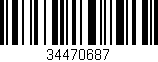 Código de barras (EAN, GTIN, SKU, ISBN): '34470687'