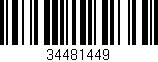 Código de barras (EAN, GTIN, SKU, ISBN): '34481449'