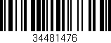 Código de barras (EAN, GTIN, SKU, ISBN): '34481476'