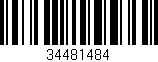 Código de barras (EAN, GTIN, SKU, ISBN): '34481484'