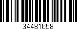 Código de barras (EAN, GTIN, SKU, ISBN): '34481658'