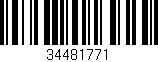 Código de barras (EAN, GTIN, SKU, ISBN): '34481771'