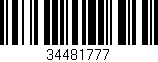 Código de barras (EAN, GTIN, SKU, ISBN): '34481777'