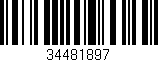 Código de barras (EAN, GTIN, SKU, ISBN): '34481897'