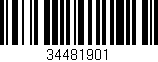 Código de barras (EAN, GTIN, SKU, ISBN): '34481901'