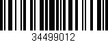 Código de barras (EAN, GTIN, SKU, ISBN): '34499012'