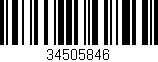 Código de barras (EAN, GTIN, SKU, ISBN): '34505846'