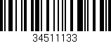 Código de barras (EAN, GTIN, SKU, ISBN): '34511133'
