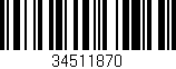 Código de barras (EAN, GTIN, SKU, ISBN): '34511870'