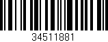 Código de barras (EAN, GTIN, SKU, ISBN): '34511881'