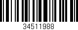 Código de barras (EAN, GTIN, SKU, ISBN): '34511988'