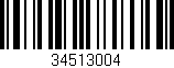 Código de barras (EAN, GTIN, SKU, ISBN): '34513004'
