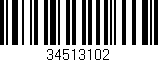 Código de barras (EAN, GTIN, SKU, ISBN): '34513102'