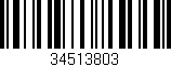 Código de barras (EAN, GTIN, SKU, ISBN): '34513803'