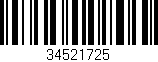 Código de barras (EAN, GTIN, SKU, ISBN): '34521725'