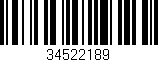 Código de barras (EAN, GTIN, SKU, ISBN): '34522189'