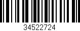 Código de barras (EAN, GTIN, SKU, ISBN): '34522724'