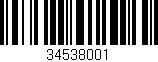 Código de barras (EAN, GTIN, SKU, ISBN): '34538001'