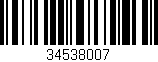 Código de barras (EAN, GTIN, SKU, ISBN): '34538007'