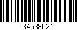 Código de barras (EAN, GTIN, SKU, ISBN): '34538021'