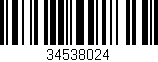 Código de barras (EAN, GTIN, SKU, ISBN): '34538024'