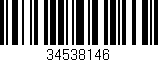 Código de barras (EAN, GTIN, SKU, ISBN): '34538146'