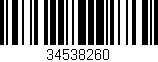 Código de barras (EAN, GTIN, SKU, ISBN): '34538260'